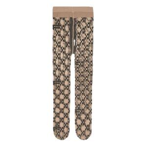 Off-White Beige Logo Monogram Tights